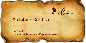 Melcher Csilla névjegykártya